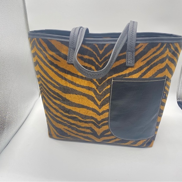 NEW Animal Tiger Skin Print Tote Bag Women Shoulder Handbags PU Leather. - Picture 12 of 16